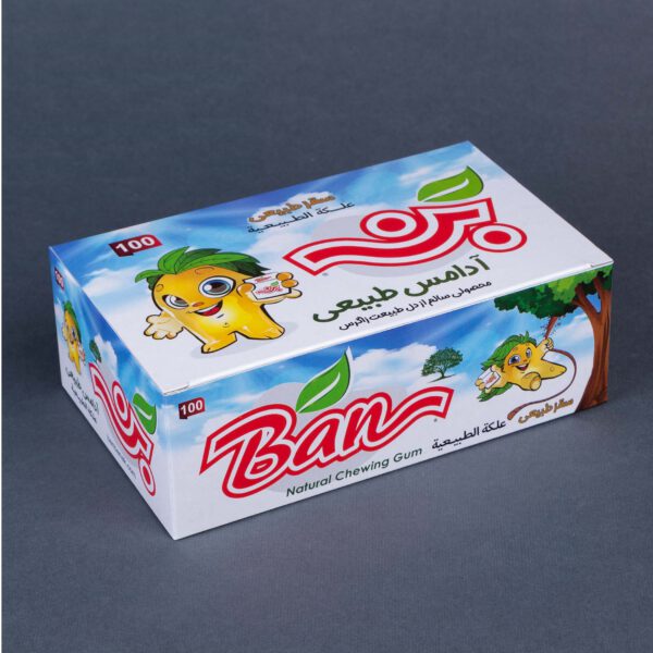 علكة بَن الطبيعية- بالنكهة التقلیدیة- علبة فيها 100 کیس العلك